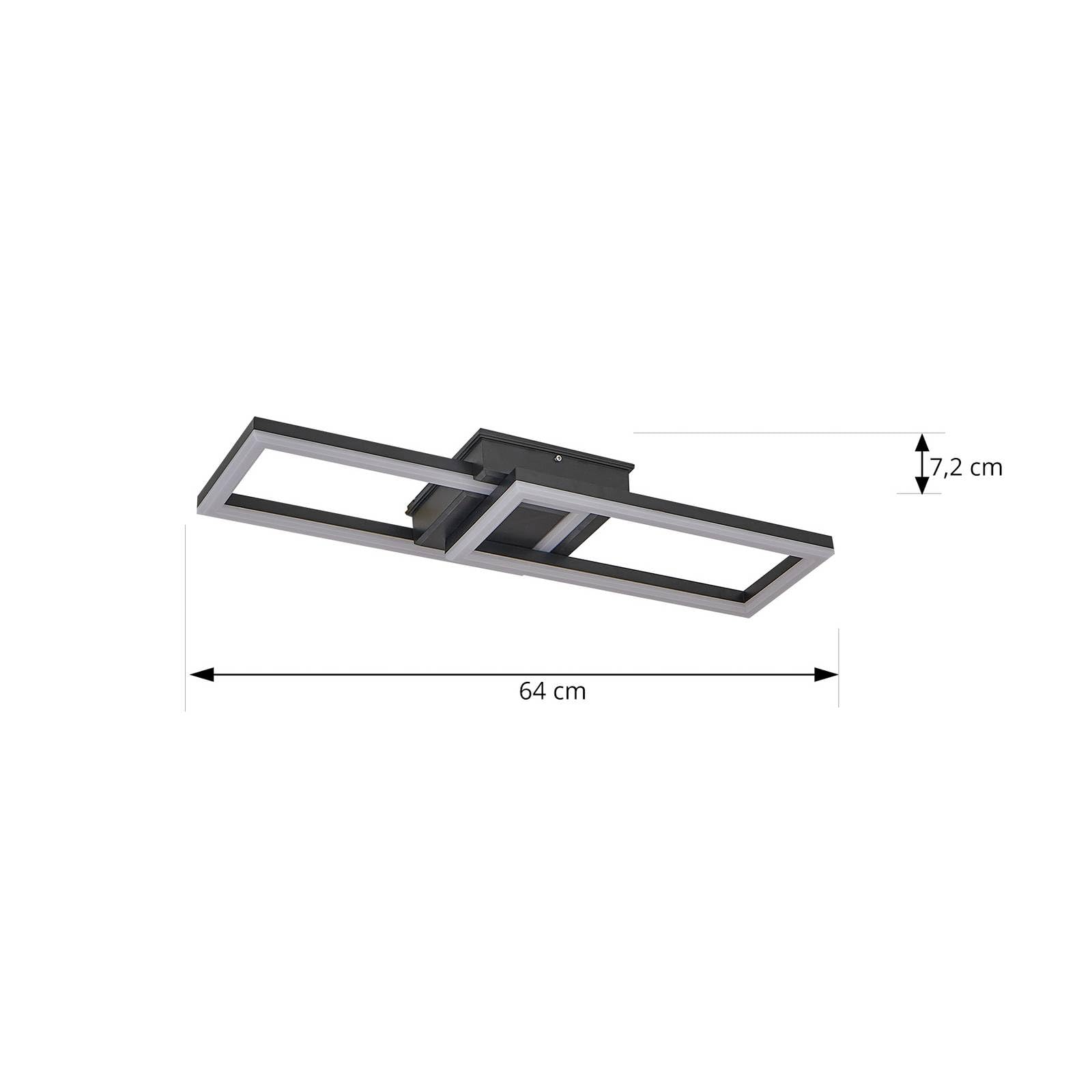 Lindby Plafoniere LED dimmerabile (Moderno) colore Nero, lampadina inclusa lampada da esterni per giardino terrazzo balcone e casa plafoniera