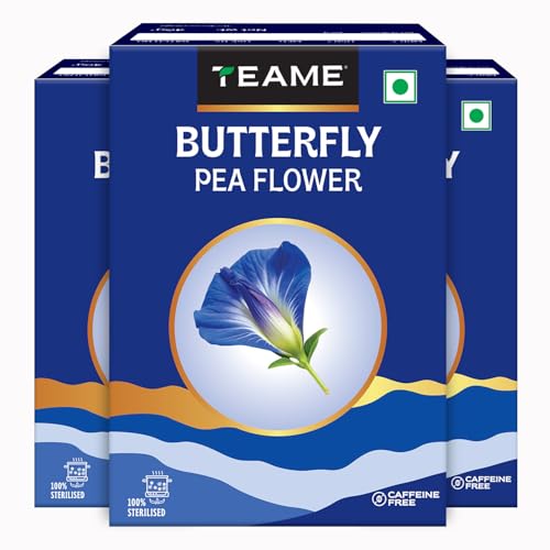 Image of TE-A-ME Butterfly Pea Flower Tea | Blue Colored Tea | 150gm (150+ Cups) | SUPER ANTIOXIDANT | Caffeine Free || Aparajita - Shankhpushpi || Flower Based - Herbal