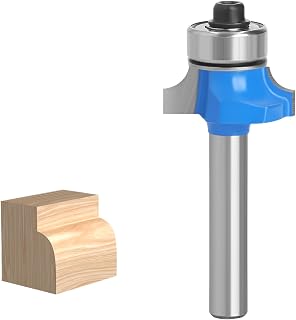 ベアリング付きラウンドエンドミル 1/4インチシャンク 20.64mm 木工用 溝掘り R角加工 ルータービット C07 [並行輸入品]