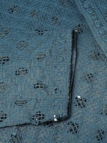 Image of Rajubhai Hargovindas Men Chikankari and Sequin Work Kurta