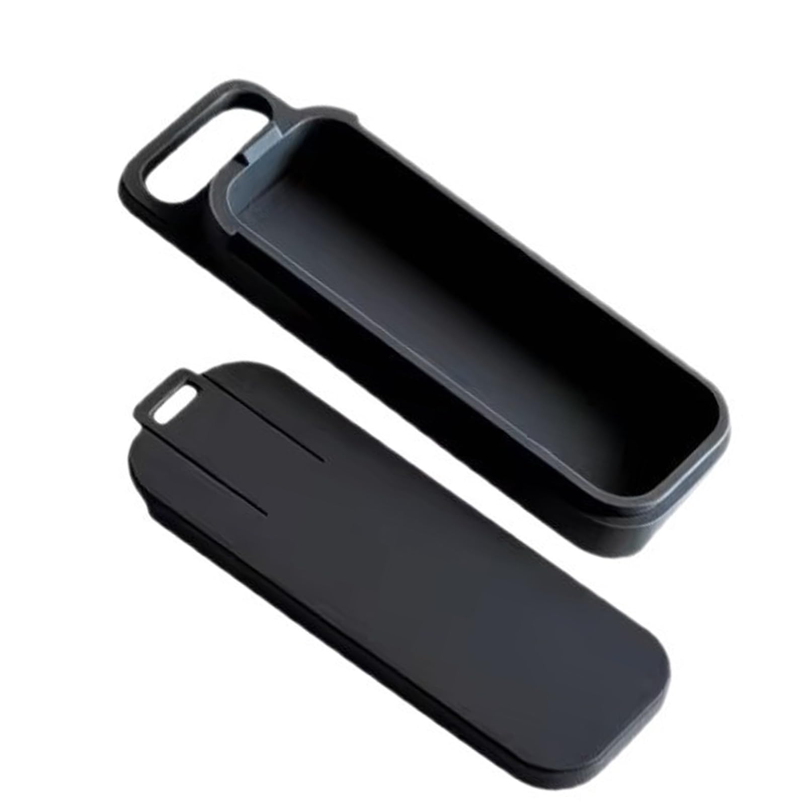 Tsophreniq Black Miniature Container Box With Sliding Lid Perfect For Storing Earrings Pills Cash Neatly In Homes On The Go Slide Lid Container