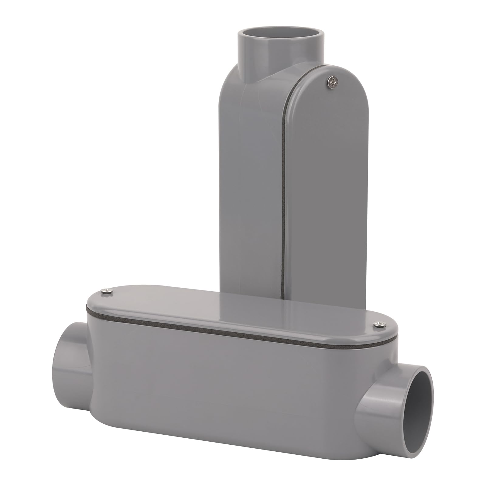 4Pack 3/4 Inch Rigid PVC Conduit Body Type LB, Slip x Slip PVC Conduit Bodies LB Type with Cover and Gasket, Gray — Amazon image 28