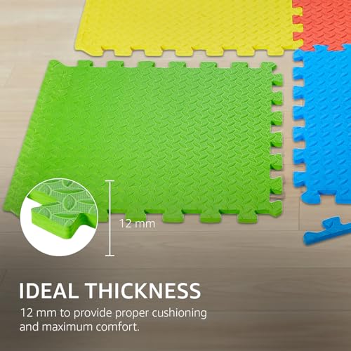 Image of Amazon Basics Interlocking Puzzle Exercise Mat | EVA Foam |Suitable for Floor Protection