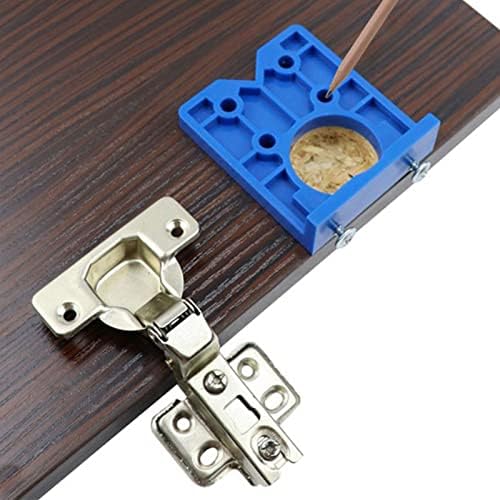 WOOXGEHM 35mm Concealed Hinge Jig Kit, Hinge Drilling Hole Router Jig