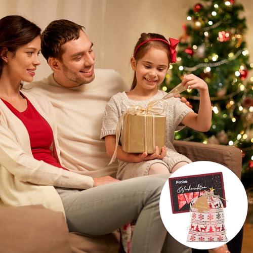 Gutschein Puzzle 24-teilig personalisiert mit Weihnachtsbaum | Ausfüllbares Geschenk mit Stift & Beutel | Kreative Weihnachtskarte & Geschenkverpackung