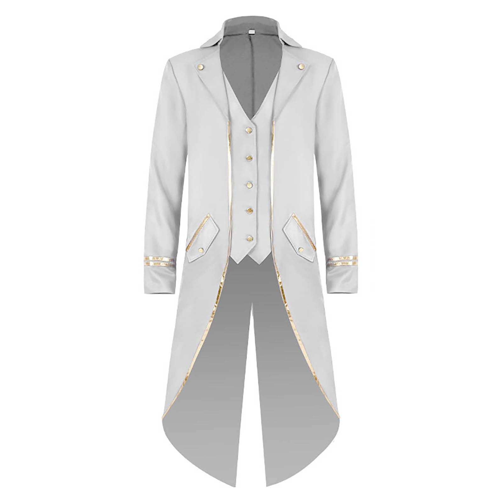 Medieval Tailcoat for Men Evening Party Costumes Cosplay Outerwear Tailcoat Single Breasted Vintage Jackets Coat