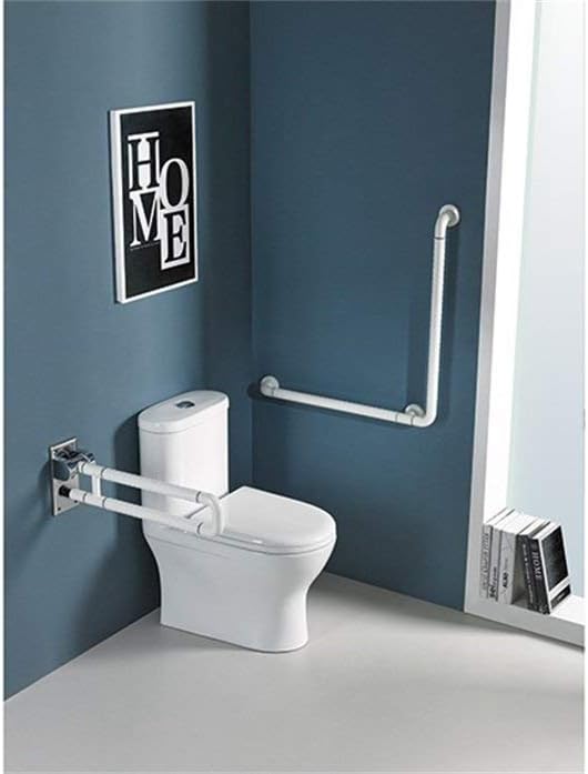 HTLLT Practical Handrail Folding Safety Handrails Flip-Up Toilet Grab Bar, Non-Slip Railing Bathroom Safety Grab Bar, Series Folding Toilet Safety Grab Bar, Elderly Disabled Bathroom Toilet : Health & Household