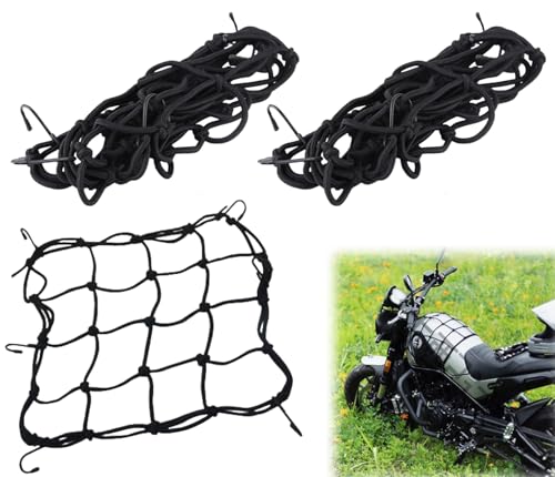Redes de Equipaje Moto,2 Piezas Red de Cascos Moto,Motocicleta Elasticos Transporte Red,Red Elástica para Casco,Red de Equipaje Elástica Moto,Red Elástica Carga para Bicicleta Moto Cuerda Equipaje