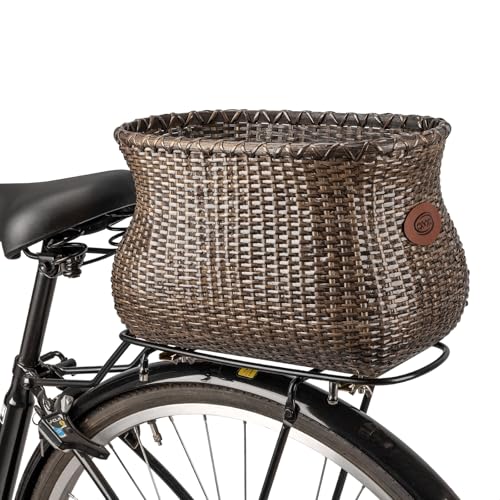 Panier arrière de vélo fait main en rotin CXWXC haut de gamme durable