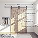 SMARTSTANDARD 8 FT Double Barn Door Hardware Kit, Sliding Door Track-Smoothly and Quietly -includes Detailed Installation Fit 24