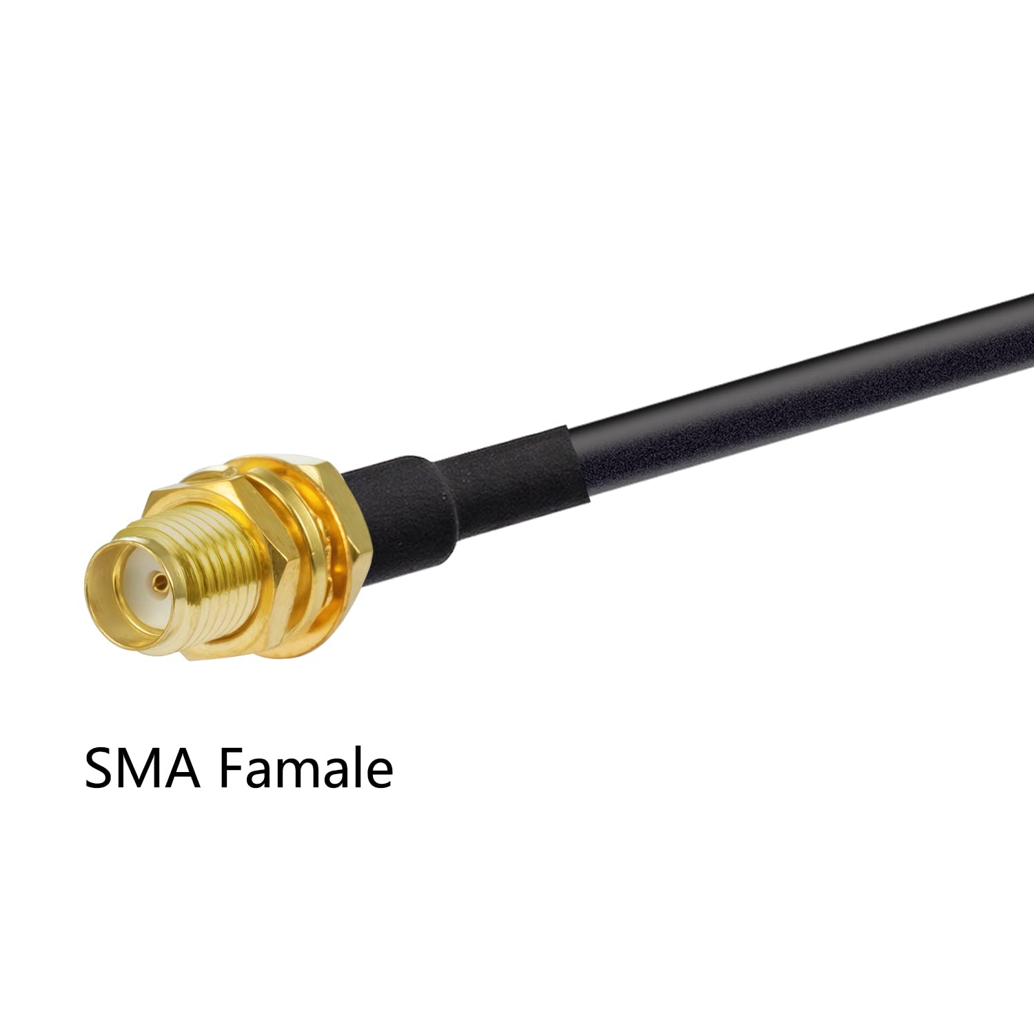 POBADY SMA Cable SMA Male to SMA Female Bulkhead RG58 32.8ft /10M RF Coaxial Cable + 2pcs SMA Adapters Kits for Router Antenna Signal Enhancer Wireless Adapter