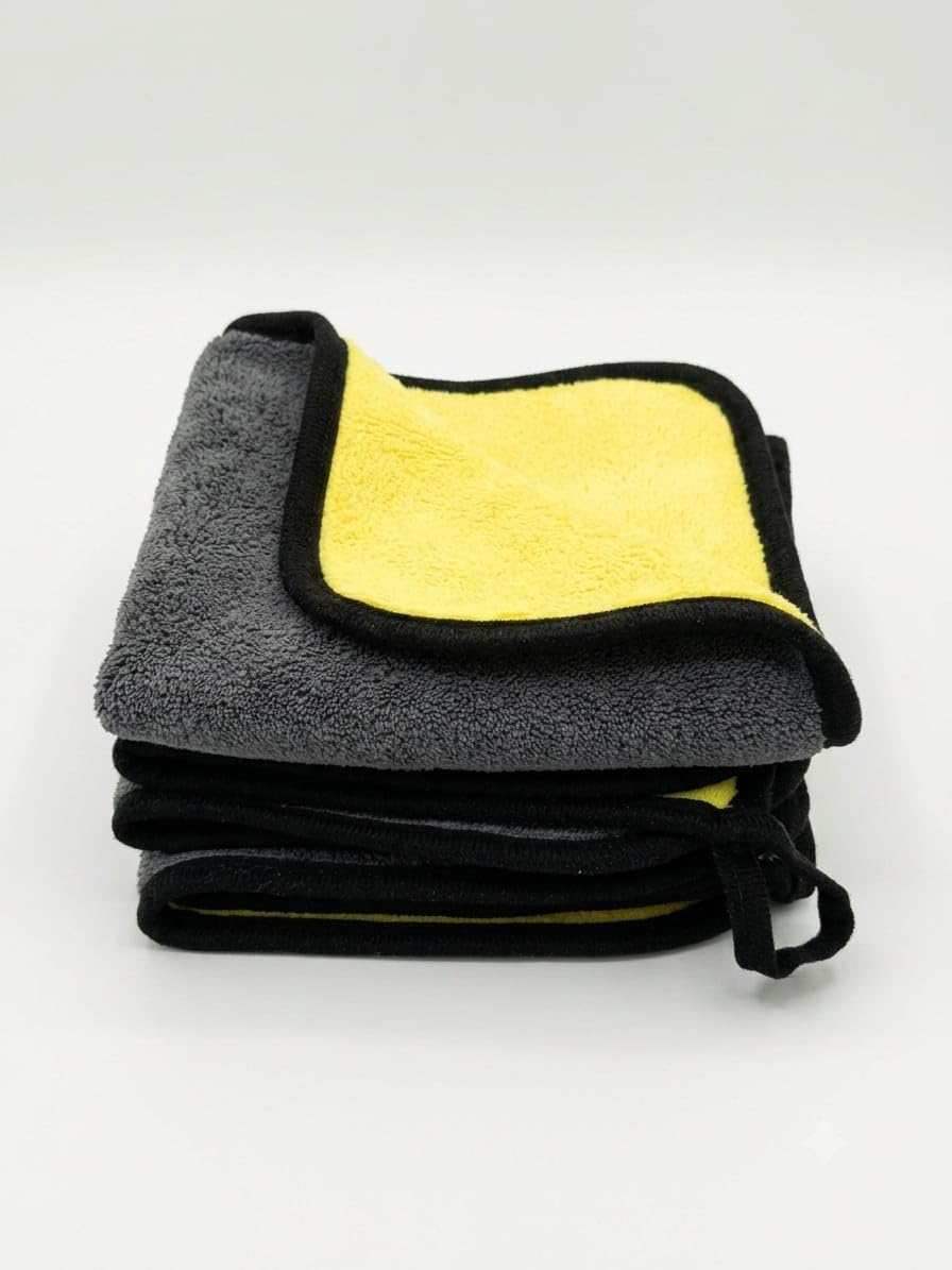 Microfiber Cleaning Cloth 30x30 cm 600 GSM Pack of 3 | Ultra Soft & Absorbent, Car & Glass Cleaning, Dual-Sided Towel, Kitchen & Home Use, Face & Hand Towel-image-38