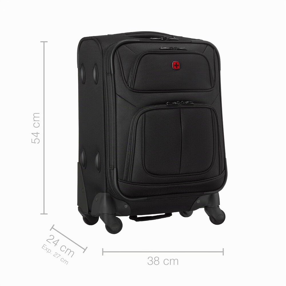 WENGER Sion Handgepäck Koffer, Weichschale Trolley, 40/45 l Erweiterbar