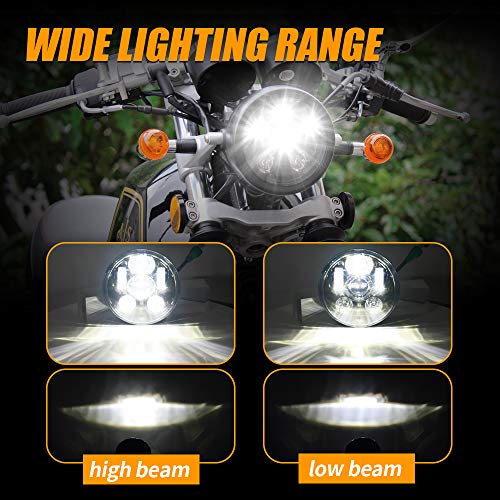 image for Lusgwufad 5-3/4 5.75 inch LED Motorcycle Headlight for Harley Davidson