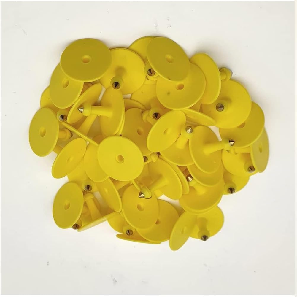 Plastikowe nauszniki dla zwierząt gospodarskich, 100 sztuk, wielokolorowe, wiele rozmiarów, numerowane, tworzywo sztuczne PE (różowe 6 x 7,5 cm (2,36 x 2,95 cala), 201-300)