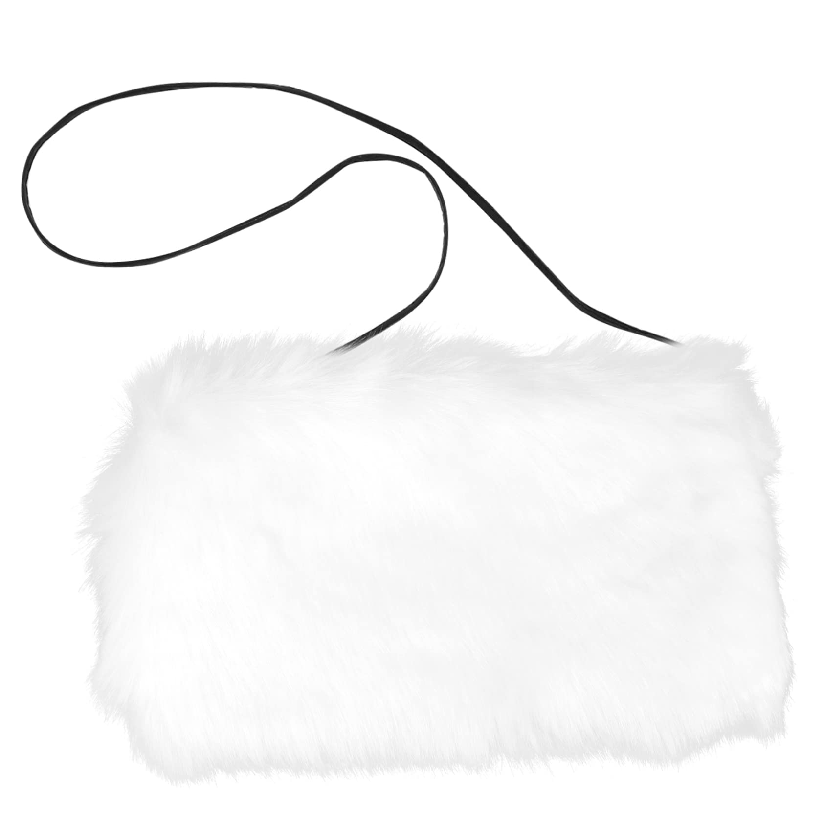 Anneome Calentador de Manos y Manguito Cálido de Invierno para Mujer, Piel Sintética de Color Claro, sin Carga, Mullido y Multifuncional, Adecuado para Actividades al Aire Libre y Uso