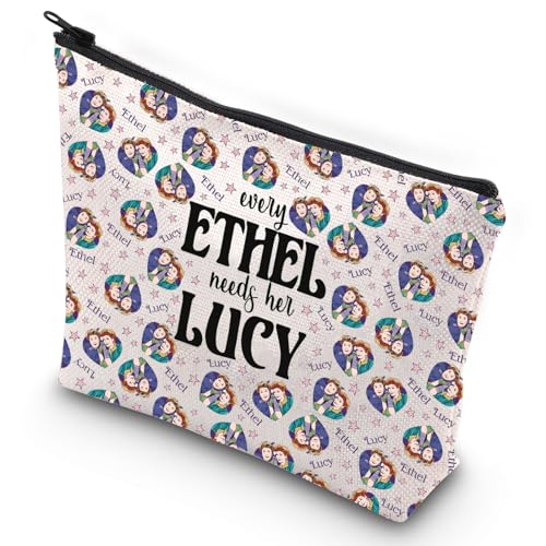 G2TUP Lucy Tv Show Cosmetic Bag Every Ethel Needs Her Lucy Gift for Besties Best Friend Soul Friend Makeup Bag (Every Ethel New)