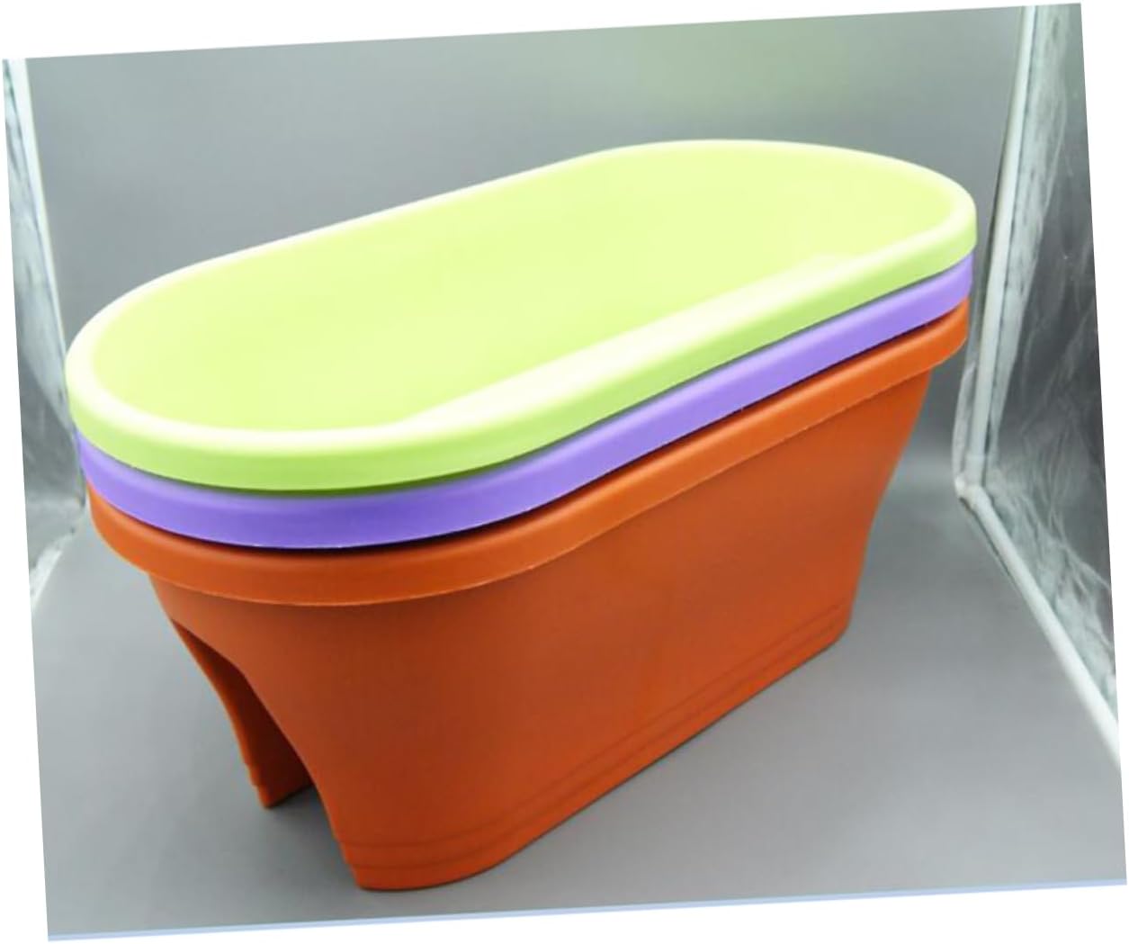 HANABASS Deck Rail Planter Lightweight Plastic Planter for Home and Office Garden Balcony Use Green Versatile Design for Any Handrail Easy Floor Placement No Spills