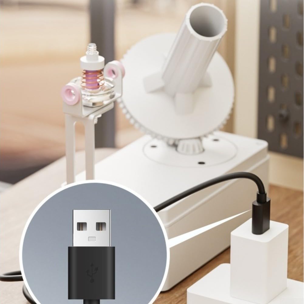 Bobinadora de hilo, bobinadora de lana eléctrica alimentada por USB con velocidad ajustable, máquina automática de bobinado de bolas de hilo, adecuada para entusiastas del tejido (versión de alta
