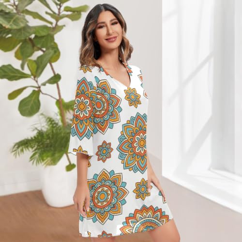 Robe trapèze mousseline légère pour silhouette sublimée sans complexe - 3