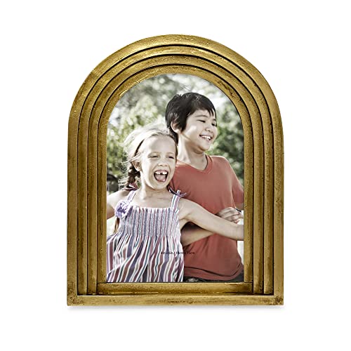 Isaac Jacobs Arc Resin Picture Frame with Gradient Design, Decorative Photo Frame, Tabletop & Wall Display, Hanging Display & Home Decor (4x6 Vertical, Gold) - Image 3