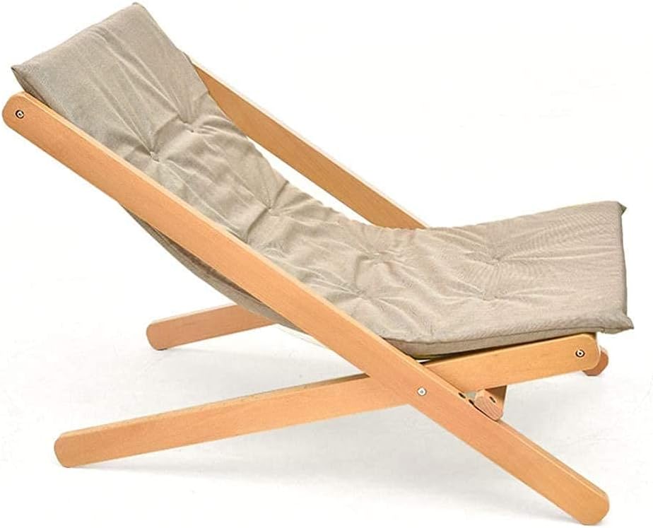 Wooden Deck Chair, Zero Gravity Folding Garden Lounger, Wooden Deck