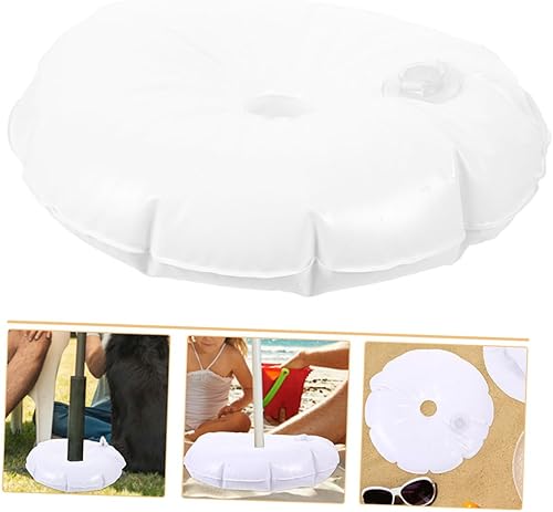 Miniatura 2 de 2 unids plegable portátil paraguas de playa portátil plegable peso agua bolsa de playa paraguas soporte base bandera soporte al aire libre paraguas