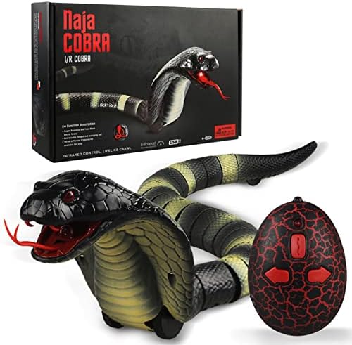 FauKait Remote Control Snake Toy RC&Robot Electric Snake Toy Fast Moving of Fake Rattlesnake Christmas Halloween Toys Party Favor Gifts Joke Prank for Kids Boys(Grey)