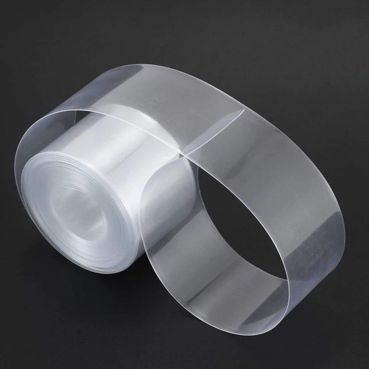 Guaina termorestringente piatta in PVC, Guaina termorestringente in PVC 5 pezzi trasparente piatta larghezza 70-95 mm 1 kg(95Mm(34M))