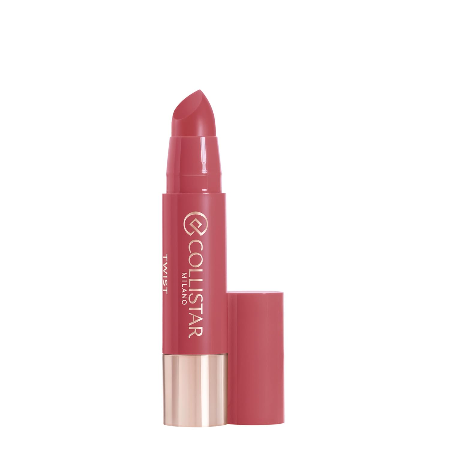 Collistar Twist Balmy Gloss, Moisturising, Plumping Gloss, 20H Hydration, Hyaluronic Acid, Ultra Shine, Precise Lipstick Application, No. 216 Rosè, 2.8 g