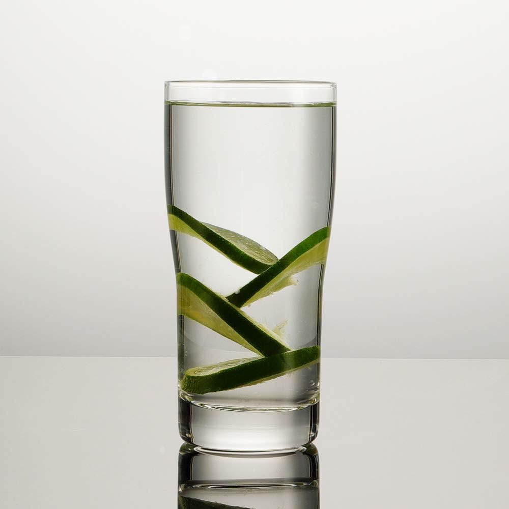 NAPPA Drinking Tumbler Glass Cups Highball Water Coffee Glasses, set of 4