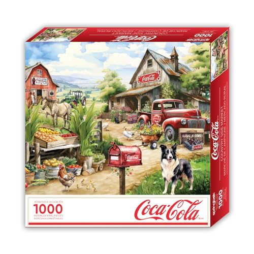 Rompecabezas Springbok Coca-Cola Countryside Market de 1000 piezas para adultos | Piezas únicas, fabricado en EE.UU., materiales ecológicos, incluye póster miniatura 2