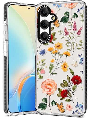 Kokaade Cute for Galaxy A05S Phone Case - for Women Girls Kawaii Fashion Stylish Soft Silicone Retro Flower Design Protection Phone Cover Girly Boys Teens TPU Bumper for Samsung A05S Case