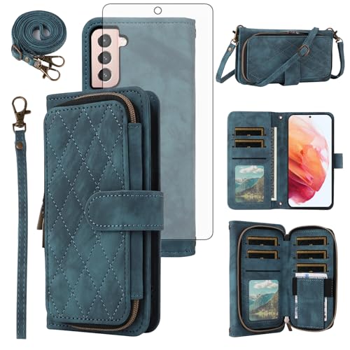 Coque portefeuille Samsung S21 5G zippée en finitions soignées