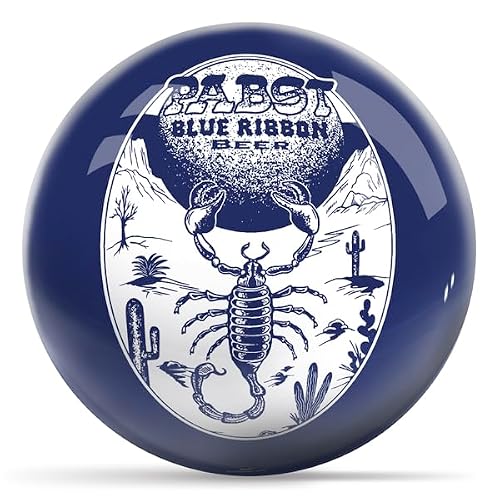 On The Ball Bowling Pabst Scorpion Blue with White Logo 10lb