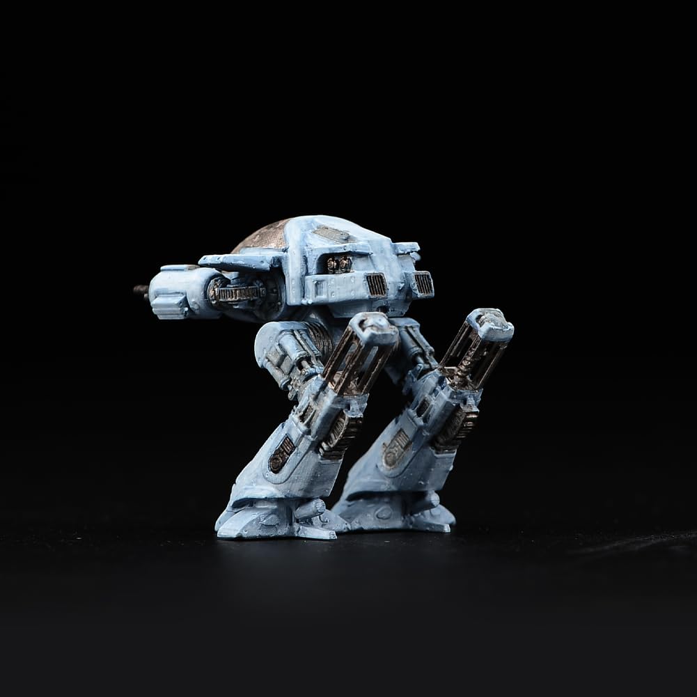 DEZARO 1:43 Figurine à l'échelle peinte à la main - Petites personnes en résine - Figurines de diorama - Accessoires de scène pour véhicules de voiture (ED-209 Robocop