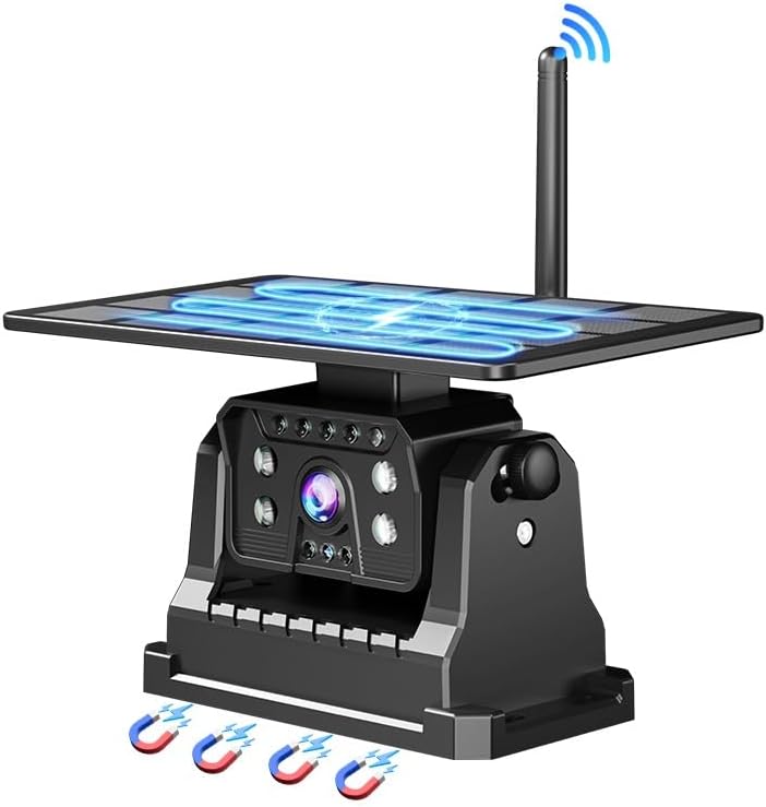 FEISIKE Magnetic Solar Wireless Backup Camera for 7IN Monitor