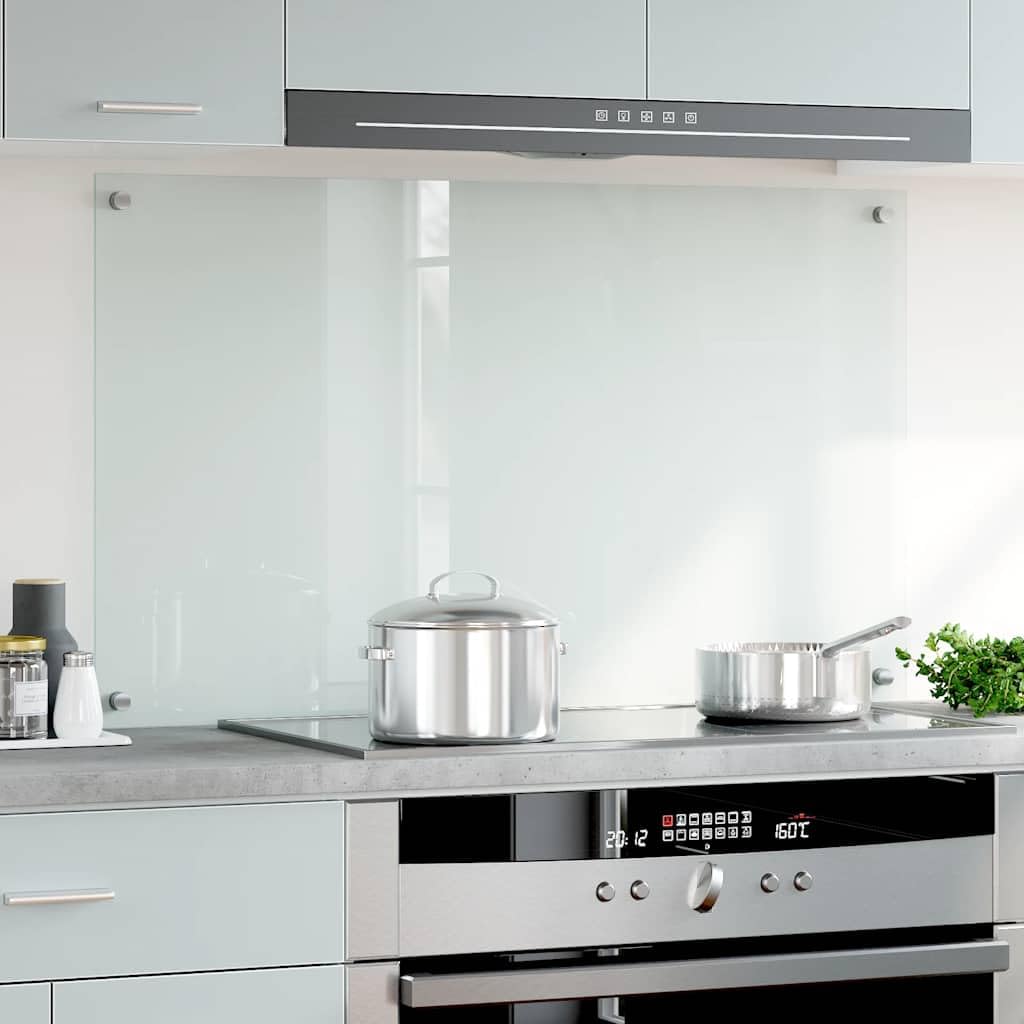Solivagant Küchenrückwand Transparent 100×60 cm Hartglas, Küche Esszimmer,Küchenhelfer -utensilien, 10.1 kg-249477