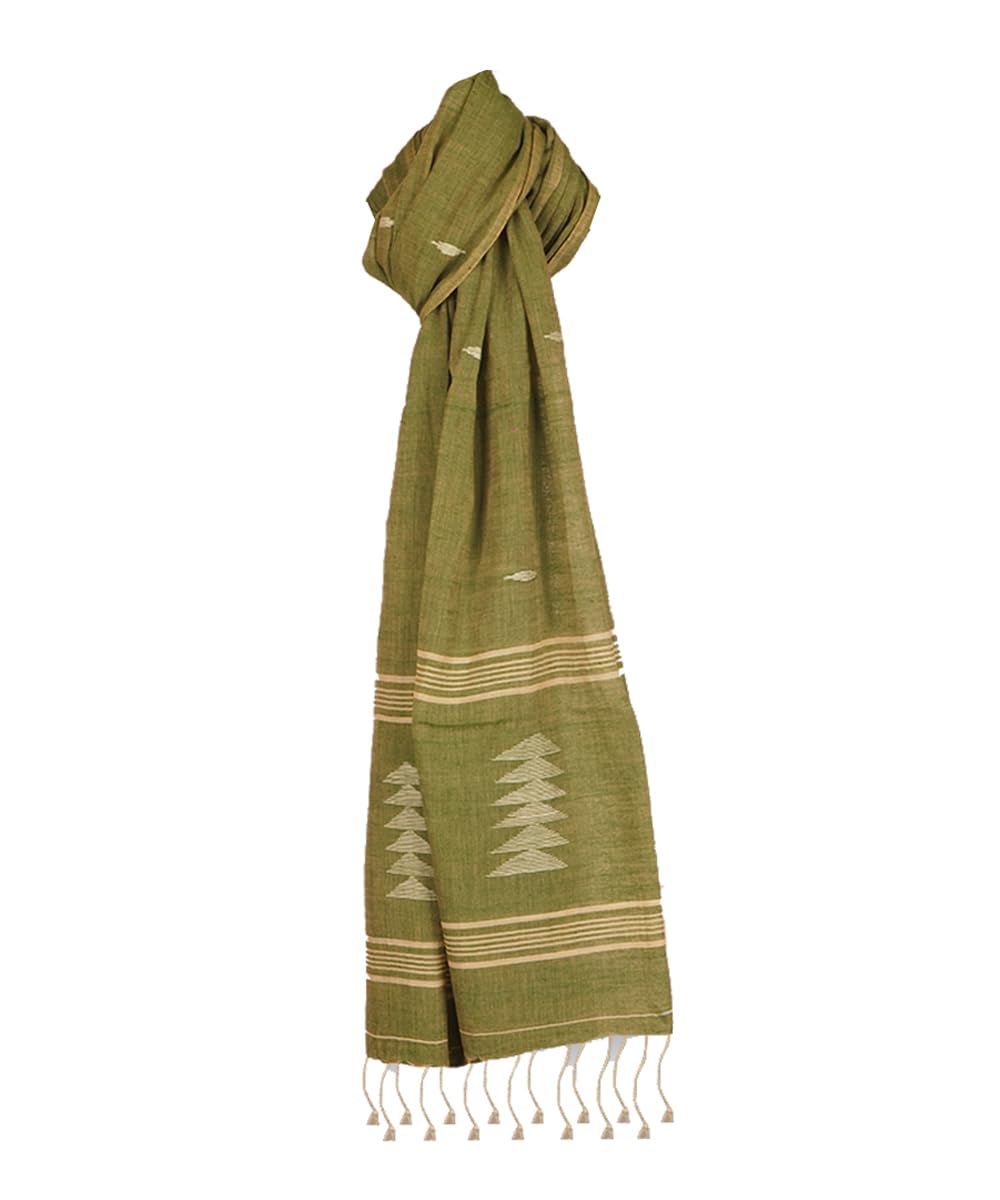 the good loomWomen's Indian traditional Handwoven Jamdani Cotton Scarf