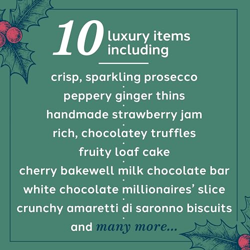 Festive Afternoon Tea Hamper – Gourmet Christmas Hamper for Couples, Friends & Family with Prosecco, Luxury Mince Pies, Amaretti Biscuits & Artisan Chocolate – Clearwater Hampers & Gourmet Gifts - Image 4