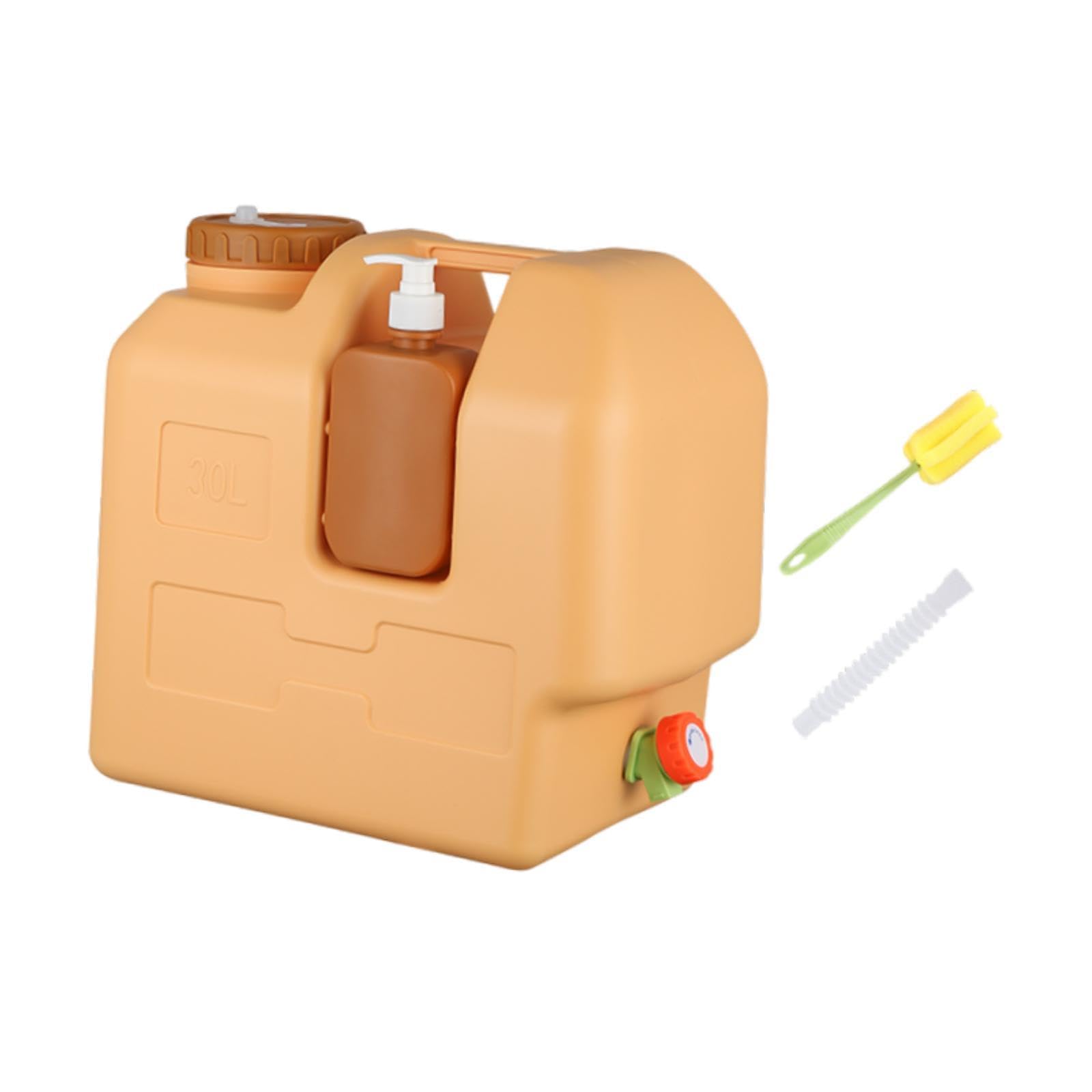 Bidon D'eau avec Robine, Réservoir D'eau avec Robinet, Qualité Alimentaire, Bidon avec Distributeur de Savon, Seau de Stockage D'eau Portable de Qualité Alimentaire pour Camping, Barbecue, Pêche