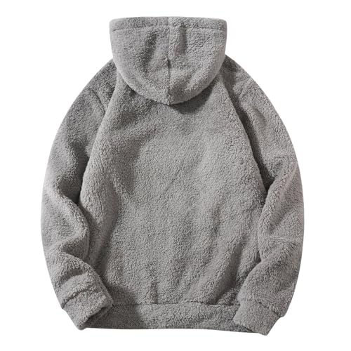 Sudadera informal y calida para invierno con forro interior de manga larga acolchada 2