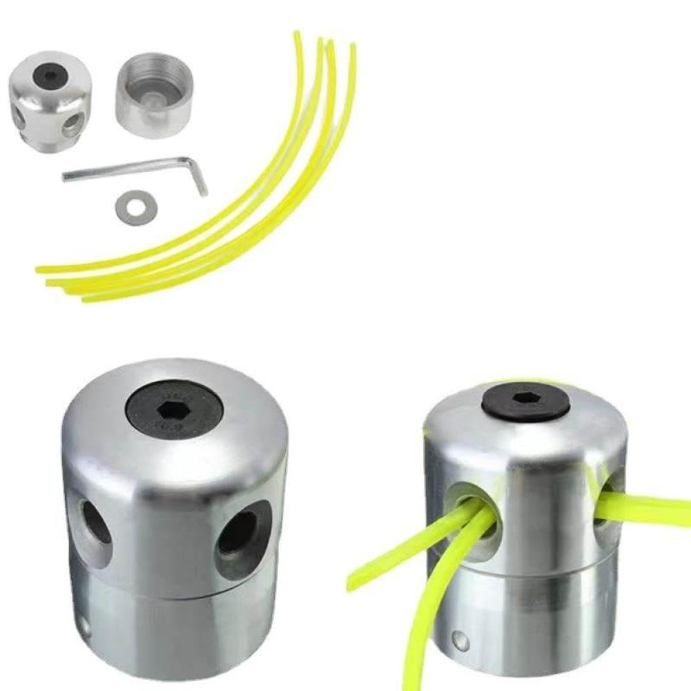 Testina Universale per Filo di Taglio in Alluminio con Filo in Nylon a 4 Linee Compatibile con(A)