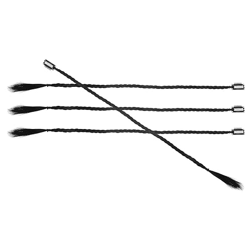 KALLORY 4 piezas de peluca trenzada larga trenzada, extensión de cola de caballo sintética, extensiones trenzadas, extensiones de cabello,