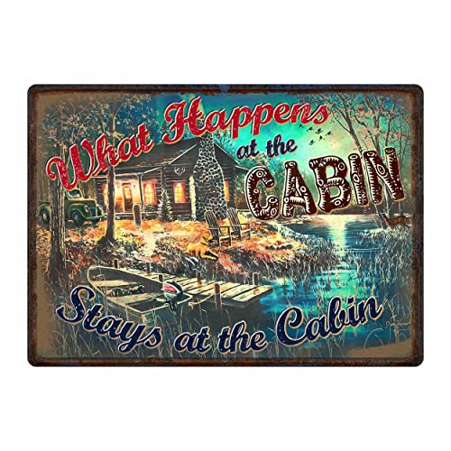 River's Edge Products Rivers Edge Products 17"x12" Retro Metal Tin Sign, What Happens