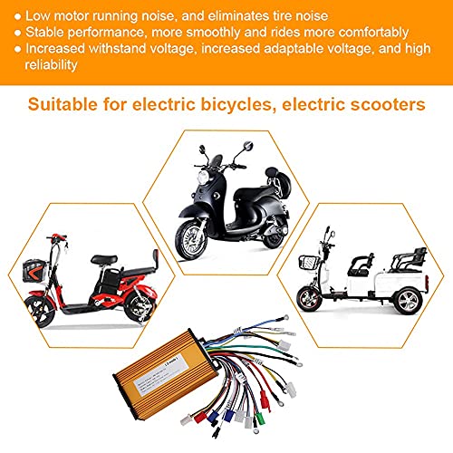 E‑Bike Speed Motor,48V, 60V, 64V, 72V, 84V Universal Brushless Controller 3‑Mode Sinusoid 12 Tube Fit For Electric Scooter #TOP4