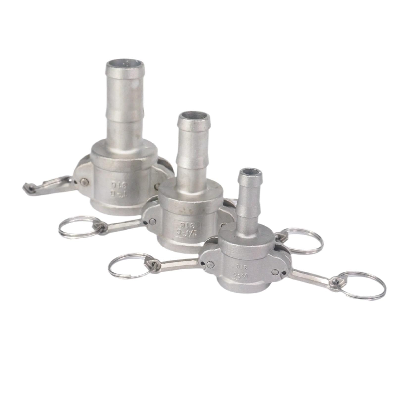 1/2"- 3" Hose Barbed 304 Stainless Steel Type C Socket Camlock Connector Groove Union Quick Fitting Wrench(2")