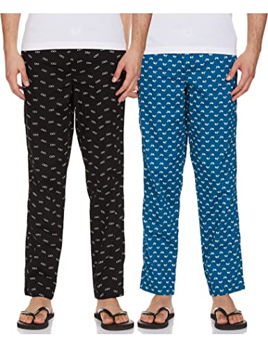 Image of Amazon Brand - Symbol Cotton Men Casual Style Pajama Bottom (Pack Of 2)