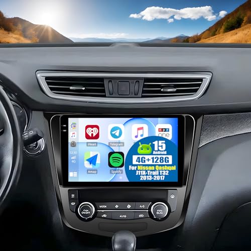 Android 15, 4G+128G GOHHDL Autoradio pour Nissan Qashqai J11 X-Trail T32 2013-2017 Wireless Carplay Android Auto, 10 Pouces Poste Radio Voiture avec GPS Navi...