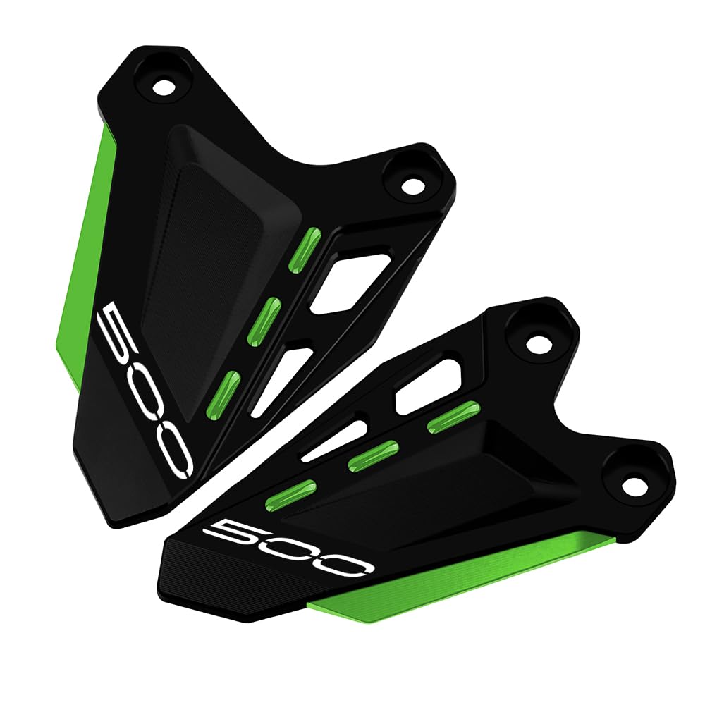 Modeer Per Kawasaki Ninja 400 Z400 2018-2024 | Ninja 500 Z500 2024 Moto CNC Poggiapiede Pedale Protettore Poggiapiede Piastre per Talloni Copertura di Protezione Accessori (z500-nero/verde)